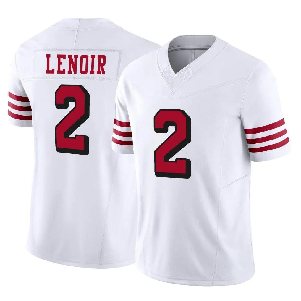 SF.49ers #2 Deommodore Lenoir Player White Limited Alternate Vapor F.U.S.E. Home Game Ldoa Stitched Jerseys