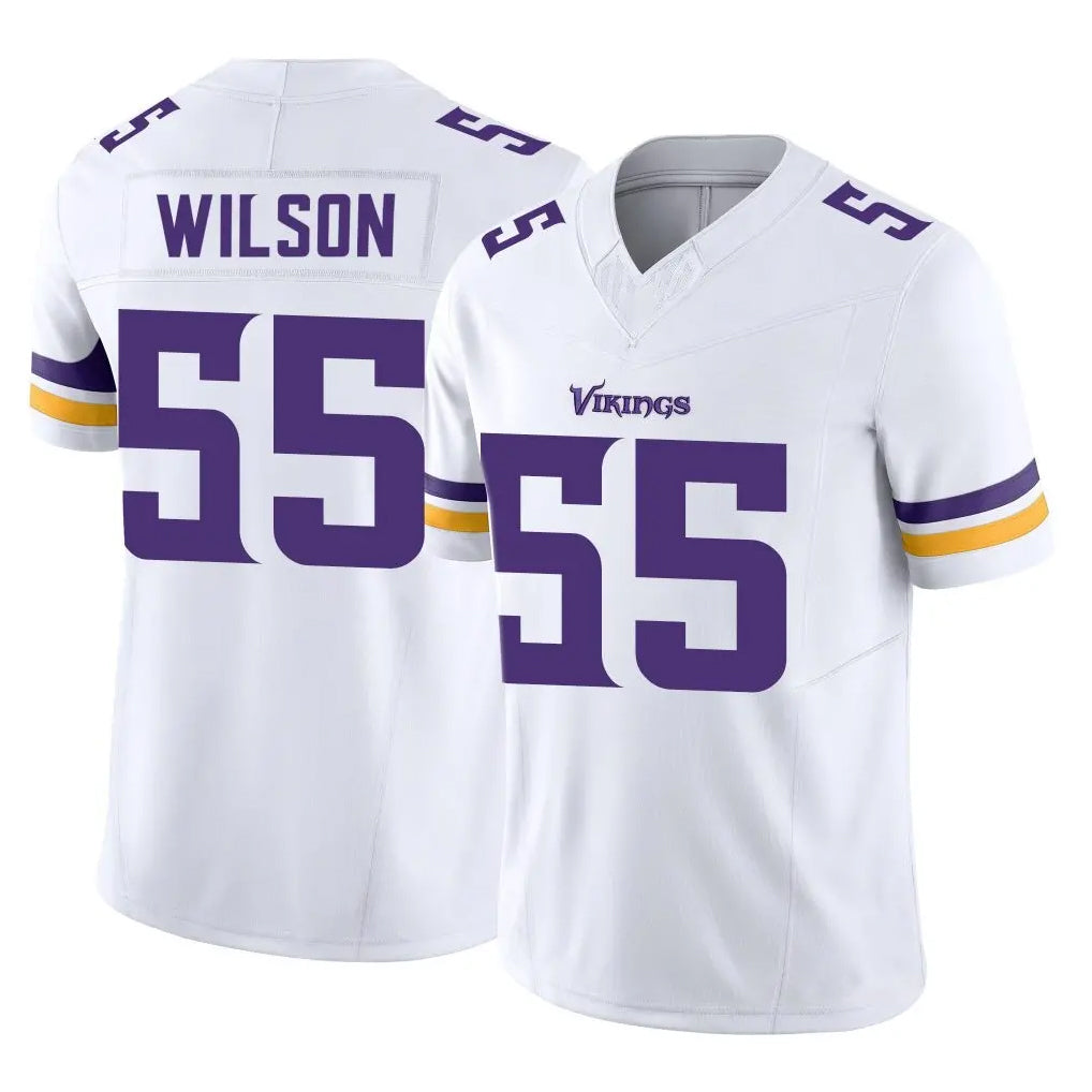 M.Vikings #55 Eric Wilson Player White Limited Vapor F.U.S.E. Home Game Ldoa Stitched Jerseys