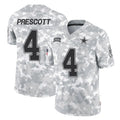 D.Cowboys #4 Dak Prescott Player Arctic Camo Salute to Service Limited Home Game Ldoa Stitched Jerseys