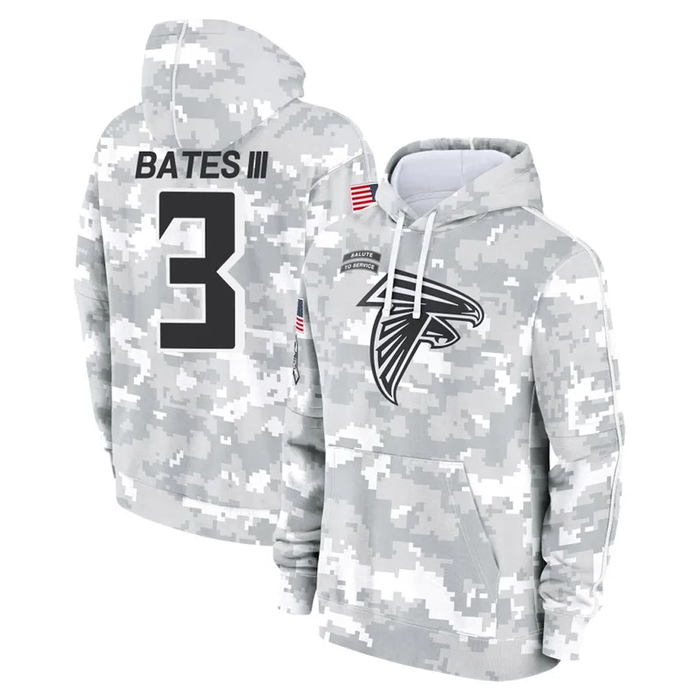 A.Falcons #3 Jessie Bates III Player Camo Arctic Salute to Service Hoodies Limited Ldoa Stitched Jerseys