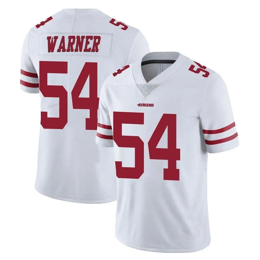 SF.49ers #54 Fred Warner Player White Limited Vapor Untouchable Home Game Ldoa Stitched Jerseys