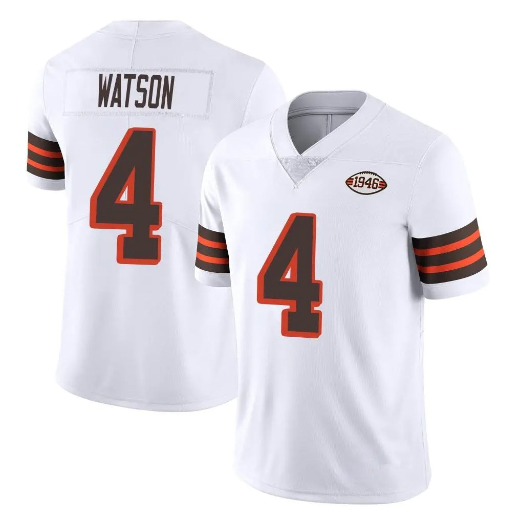 C.Browns #4 Deshaun Watson Player White Limited  Vapor 1946 Collection Alternate Game Ldoa Stitched Jerseys