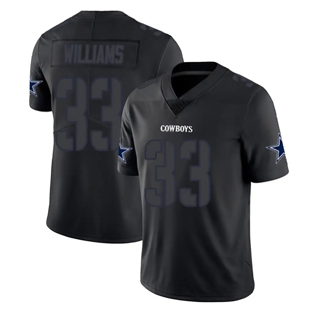 D.Cowboys #33 Javonte Williams Player Black Impact Limited Home Game Ldoa Stitched Jerseys