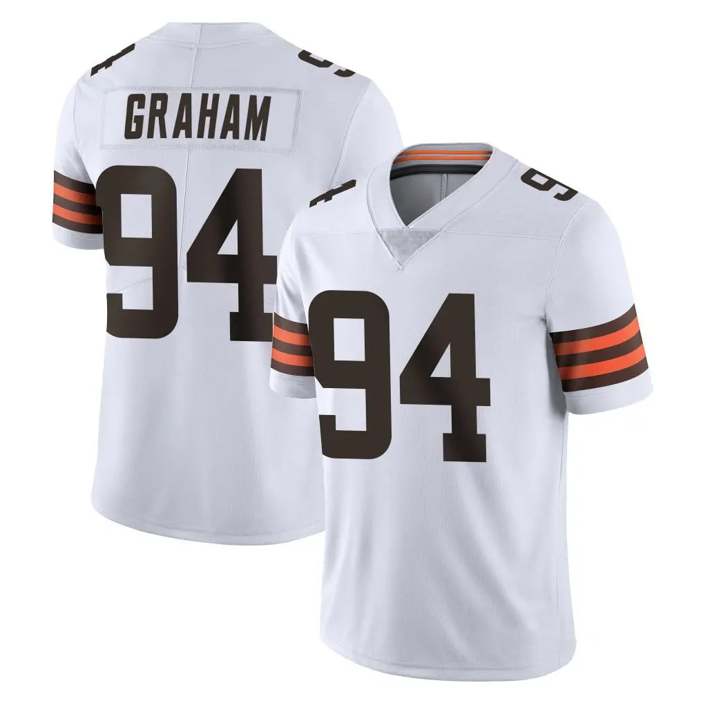 C.Browns #94 Mason Graham Player White Vapor Untouchable Limited Home Game Ldoa Stitched Jerseys