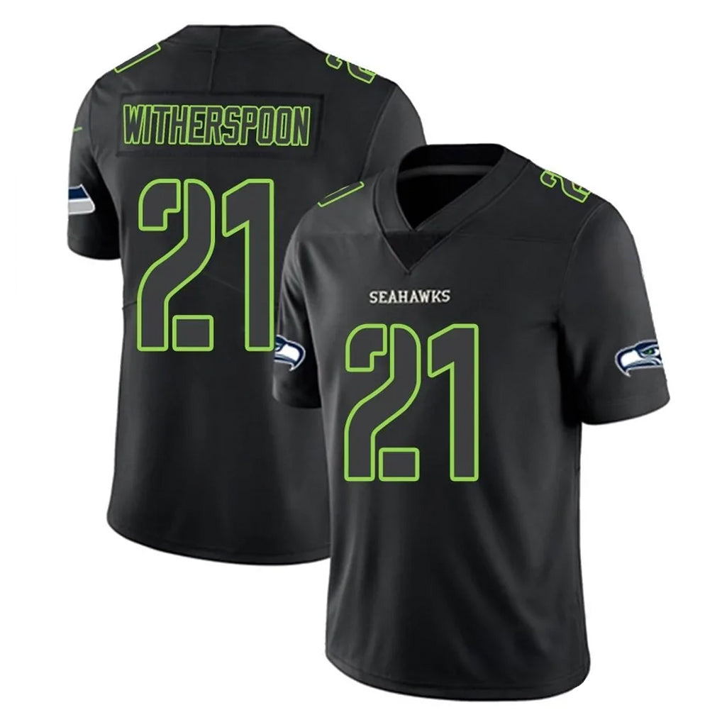 S.Seahawks #21 Devon Witherspoon Player Black Impact Limited Home Game Ldoa Stitched Jerseys