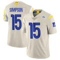 LA.Rams #15 Ty Simpson Player Bone Limited Vapor Home Game Ldoa Stitched Jerseys