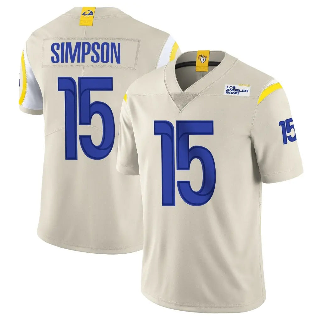 LA.Rams #15 Ty Simpson Player Bone Limited Vapor Home Game Ldoa Stitched Jerseys