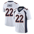 D.Broncos #22 Brandon Jones Player White Vapor Untouchable Limited Home Game Ldoa Stitched Jerseys