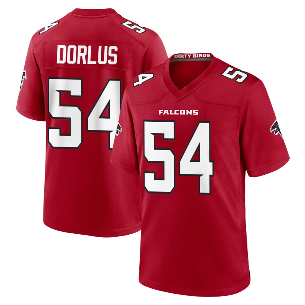 A.Falcons #54 Brandon Dorlus Player Red Team Color Home Game Ldoa Stitched Jerseys