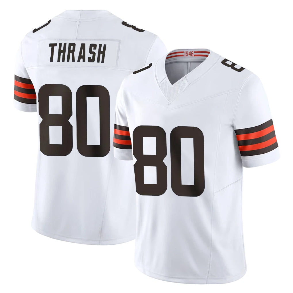 C.Browns #80 Jamari Thrash Player White Vapor F.U.S.E. Limited Home Game Ldoa Stitched Jerseys