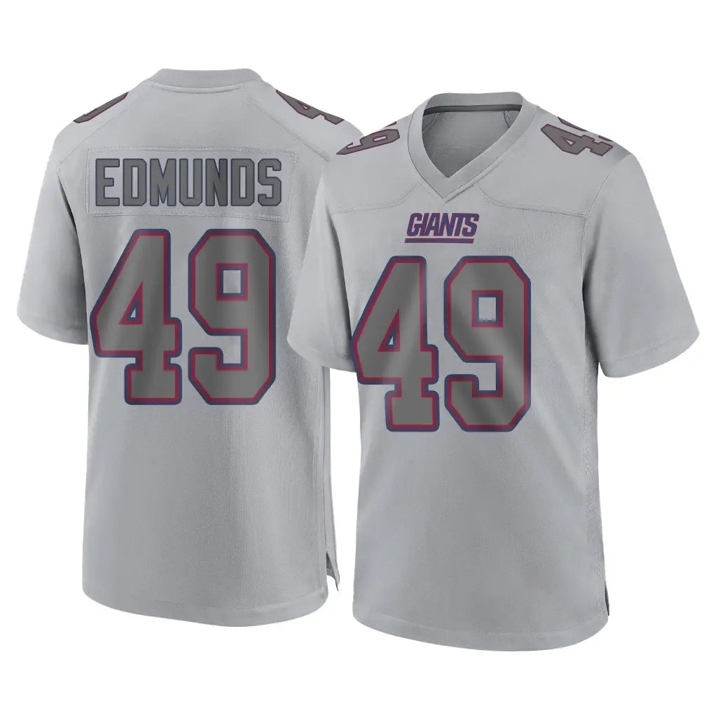 NY.Giants #49 Tremaine Edmunds Player Gray Atmosphere Fashion Limited Game Ldoa Stitched Jerseys