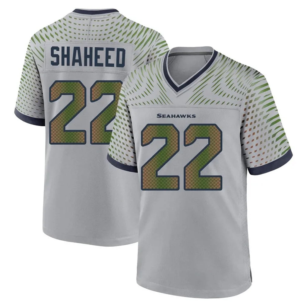 S.Seahawks #22 Rashid Shaheed Player Grey 2025 Rivalries Collection Home Game Ldoa Stitched Jerseys