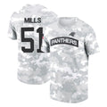 C.Panthers #51 Sam Mills Player Arctic Camo Salute to Service T-Shirt Hoodies Ldoa Stitched Jerseys