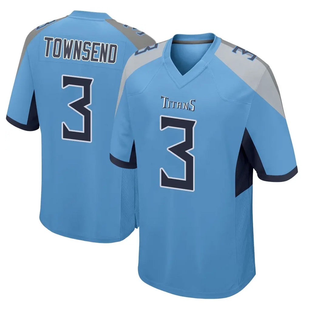 T.Titans #3 Tommy Townsend Player Light Blue Home Game Ldoa Stitched Jerseys