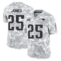 NE.Patriots #25 Marcus Jones Player Arctic Camo Salute To Service Limited Game Ldoa Stitched Jerseys