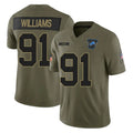 D.Lions #91 Tyleik Williams Player Olive 2025 Salute To Service Limited Home Game Ldoa Stitched Jerseys