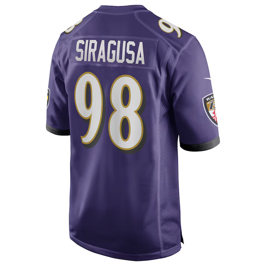 B.Ravens #98 Tony Siragusa Player Purple Alternate Home Game Ldoa Stitched Jerseys