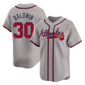 A.Braves #30 Drake Baldwin Player Gray Limited Home Game Ldoa Stitched Jerseys