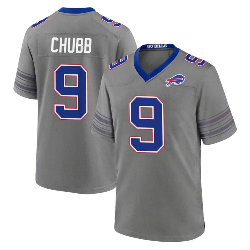 B.Bills #9 Bradley Chubb Player Gray Nickel City Home Game Ldoa Stitched Jerseys