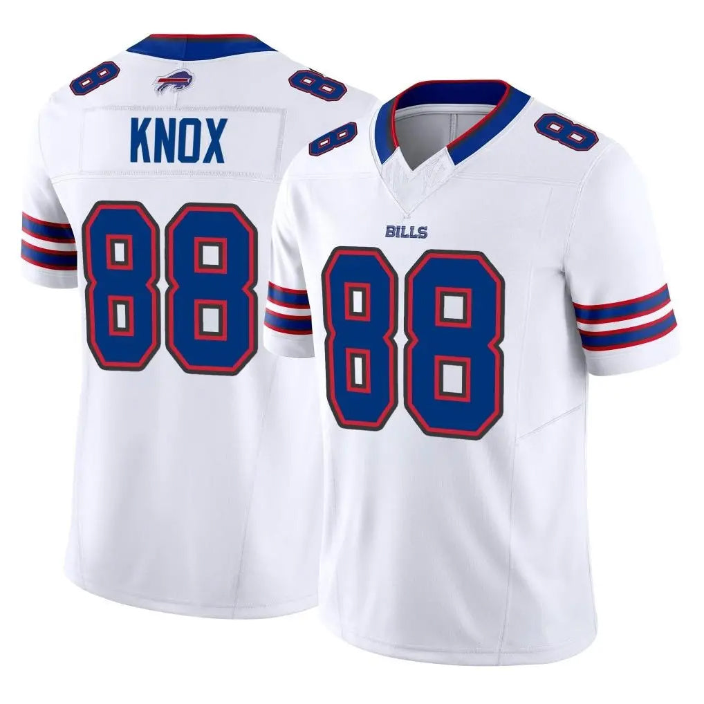 B.Bills #88 Dawson Knox Player White Vapor F.U.S.E. Limited Home Game Ldoa Stitched Jerseys