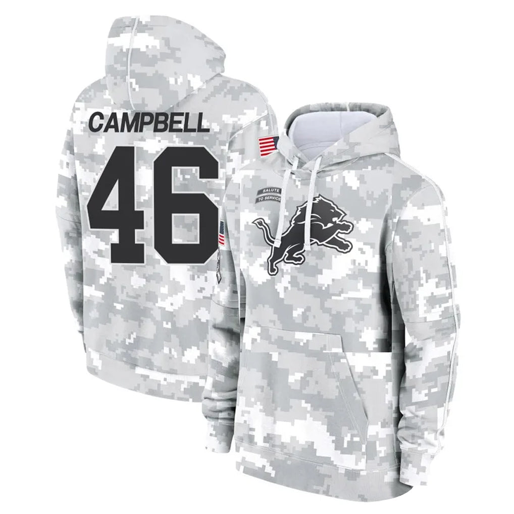 D.Lions #46 Jack Campbell Player Arctic Camo Salute to Service Hoodies Limited Game Ldoa Stitched Jerseys