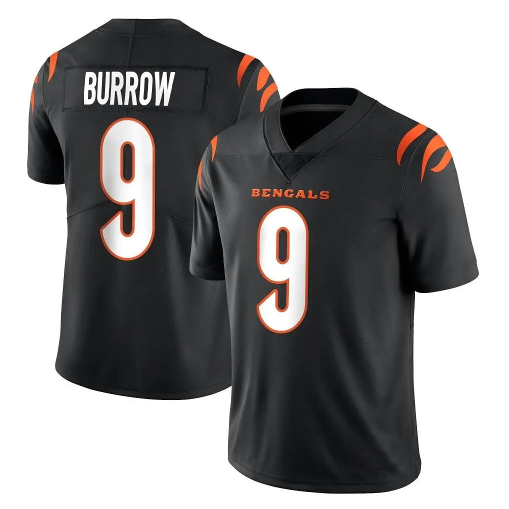 C.Bengals #9 Joe Burrow Player Black Vapor Untouchable Limited Home Game Ldoa Stitched Jerseys