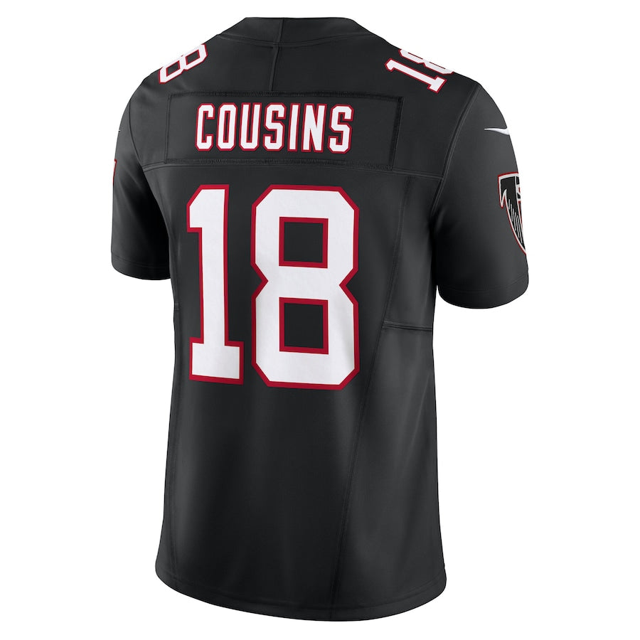 A.Falcons #18 Kirk Cousins Player Black Vapor F.U.S.E. Limited Home Game Ldoa Stitched Jerseys