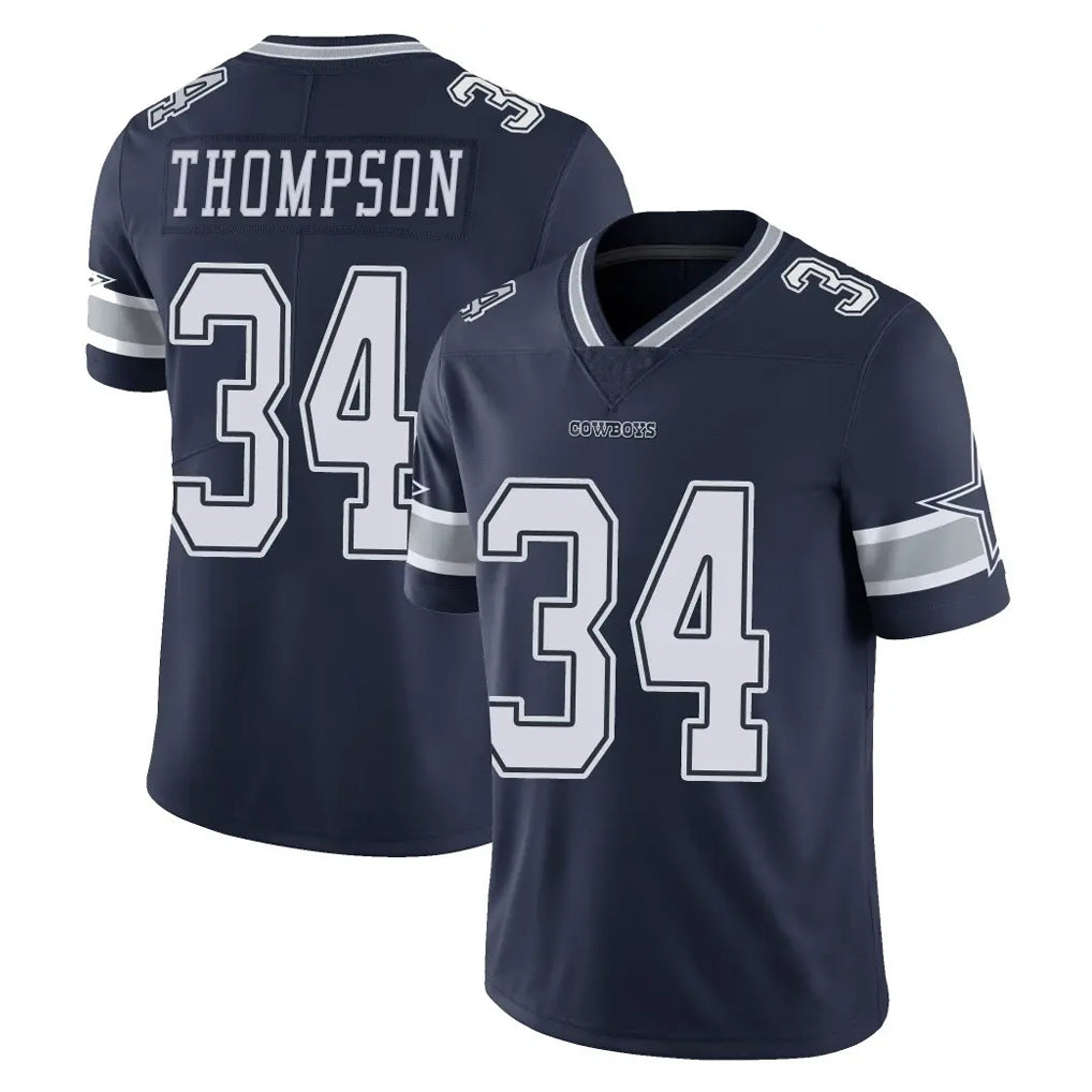 D.Cowboys #34 Jalen Thompson Player Navy Vapor Untouchable Limited Home Game Ldoa Stitched Jerseys