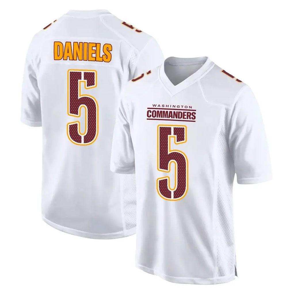 W.Commanders #5 Jayden Daniels Player White Tundra Fashion Home Game Ldoa Stitched Jerseys