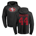 SF.49ers #44 Kyle Juszczyk Player Black LOGO Pullover Hoodies Home Game Ldoa Stitched Jerseys