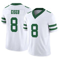 NY.Jets #8 Andre Cisco Player White Legacy Limited Vapor F.U.S.E. Home Game Ldoa Stitched Jerseys
