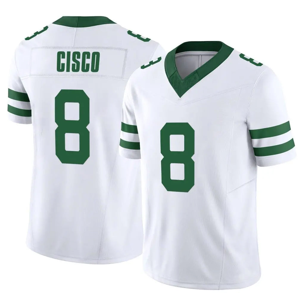 NY.Jets #8 Andre Cisco Player White Legacy Limited Vapor F.U.S.E. Home Game Ldoa Stitched Jerseys