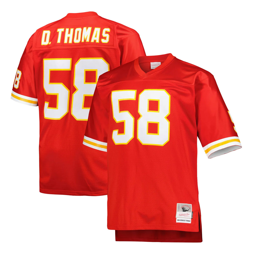 KC.Chiefs #58 Derrick Thomas Player Red Mitchell & Ness 1994 Throwback Retired Ldoa Stitched Jerseys