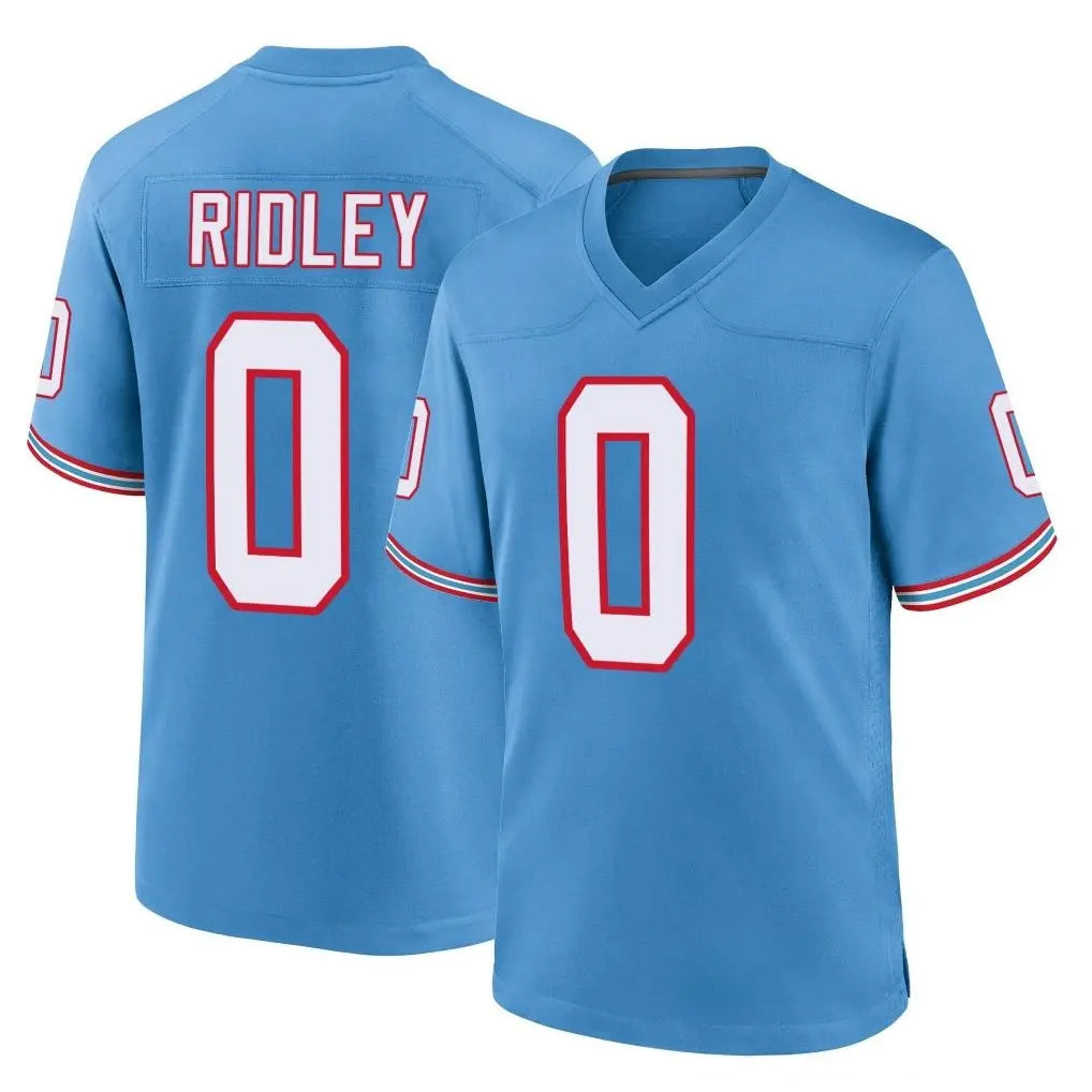 T.Titans #0 Calvin Ridley Player Light Blue Oilers Throwback Home Game Ldoa Stitched Jerseys