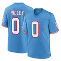 T.Titans #0 Calvin Ridley Player Light Blue Oilers Throwback Home Game Ldoa Stitched Jerseys