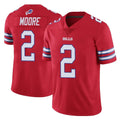B.Bills #2 DJ Moore Player Red Vapor Untouchable Limited Xdoa Stitched Jerseys