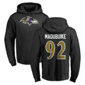 B.Ravens #92 Nnamdi Madubuike Player Black Pullover Hoodie Ldoa Stitched Jerseys
