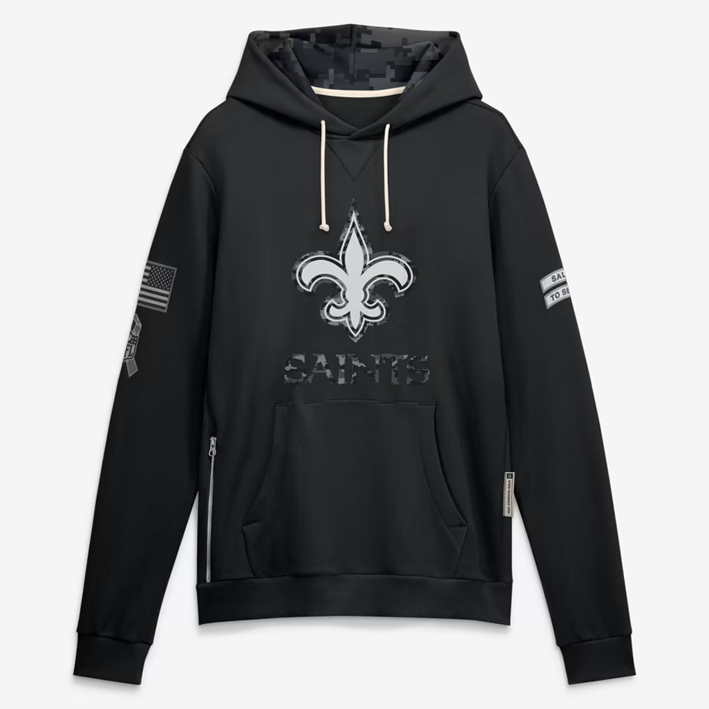 NO.Saints 2026 Black Logo Pullover Hoodies Limited Game Ldoa Stitched Jerseys