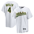 Athletics #4 Lawrence Butler Player White Home Game Ldoa Stitched Jerseys