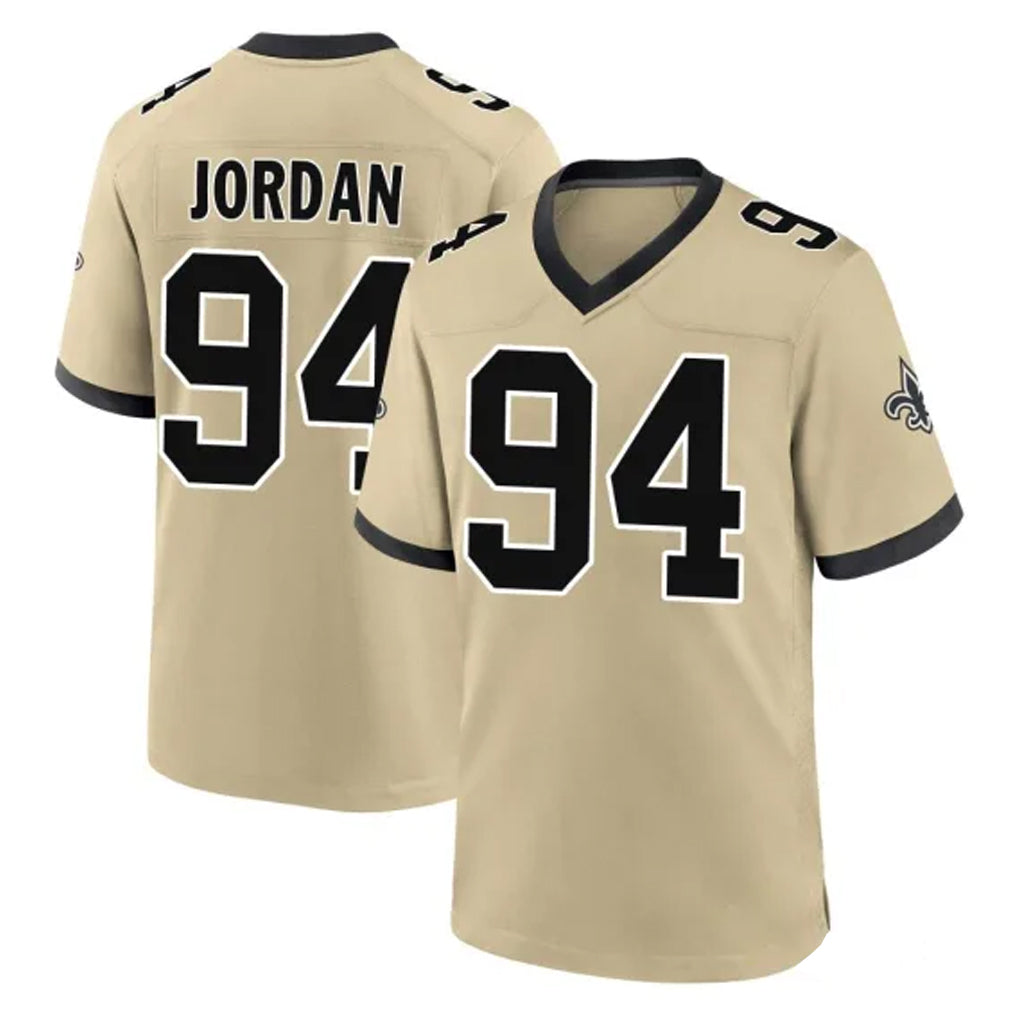 NO.Saints #94 Cameron Jordan Player Gold Home Game Ldoa Stitched Jerseys