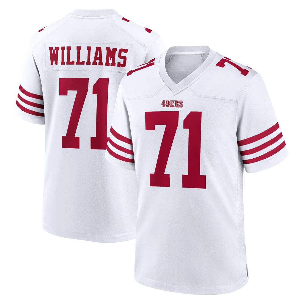 SF.49ers #71 Trent Williams Player White Game Home Ldoa Stitched Jerseys