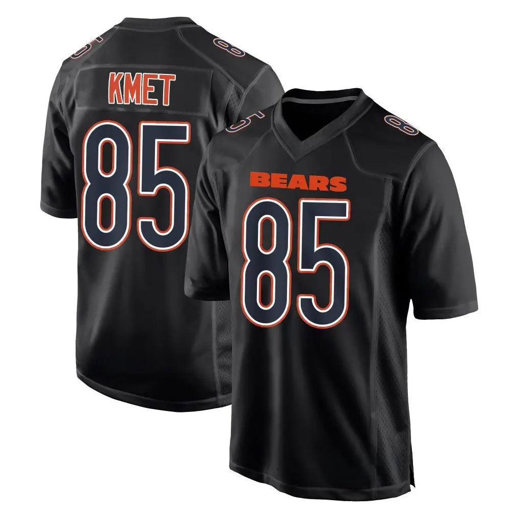 C.Bears #85 Cole Kmet Player Carbon Black Fashion Game Ldoa Stitched Jerseys