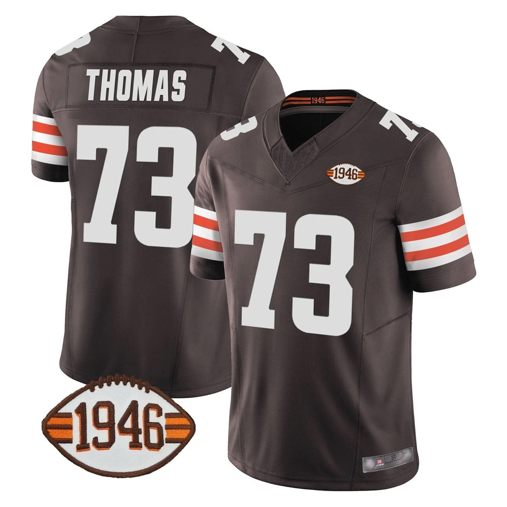 C.Browns #73 Joe Thomas Player Brown Vapor F.U.S.E. Limited Home Game Ldoa Stitched Jerseys