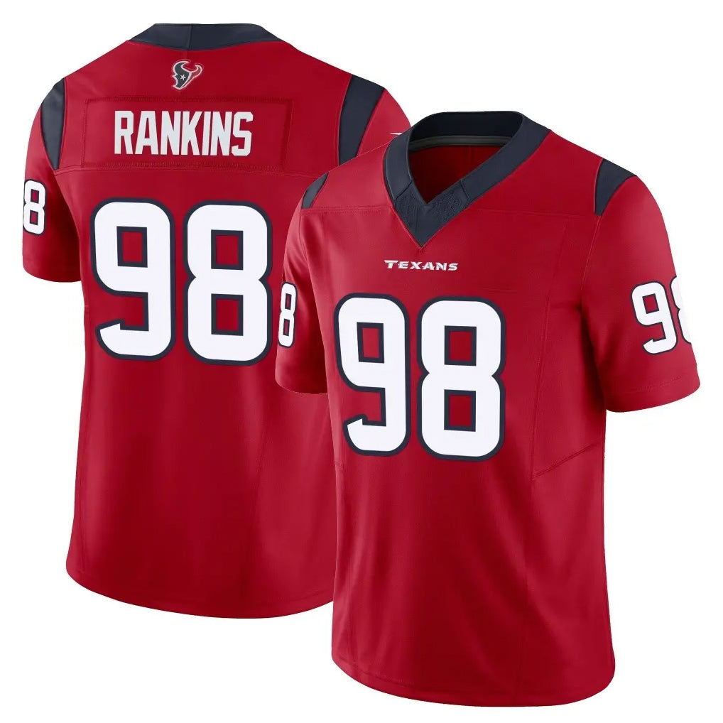 H.Texans #98 Sheldon Rankins Player Red Limited Vapor F.U.S.E. Home Game Ldoa Stitched Jerseys