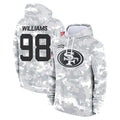 SF.49ers #98 Mykel Williams Player Arctic Camo Limited Salute to Service Pullover Hoodies Game Ldoa Stitched Jerseys