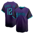 A.Diamondbacks #12 Lourdes Gurriel Jr Player Purple City Connect Limited Home Game Ldoa Stitched Jerseys