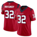 H.Texans #32 David Montgomery Player Red Limited Vapor F.U.S.E. Home Game Ldoa Stitched Jerseys