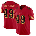 SF.49ers #49 The Faithful Player Red Rivalries Vapor Limited Home Game Ldoa Stitched Jerseys