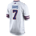 B.Bills #7 Ray Davis Player White Home Game Ldoa Stitched Jerseys