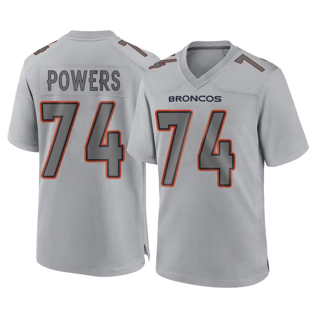 D.Broncos #74 Ben Powers Player Gray Atmosphere Fashion Limited Game Ldoa Stitched Jerseys